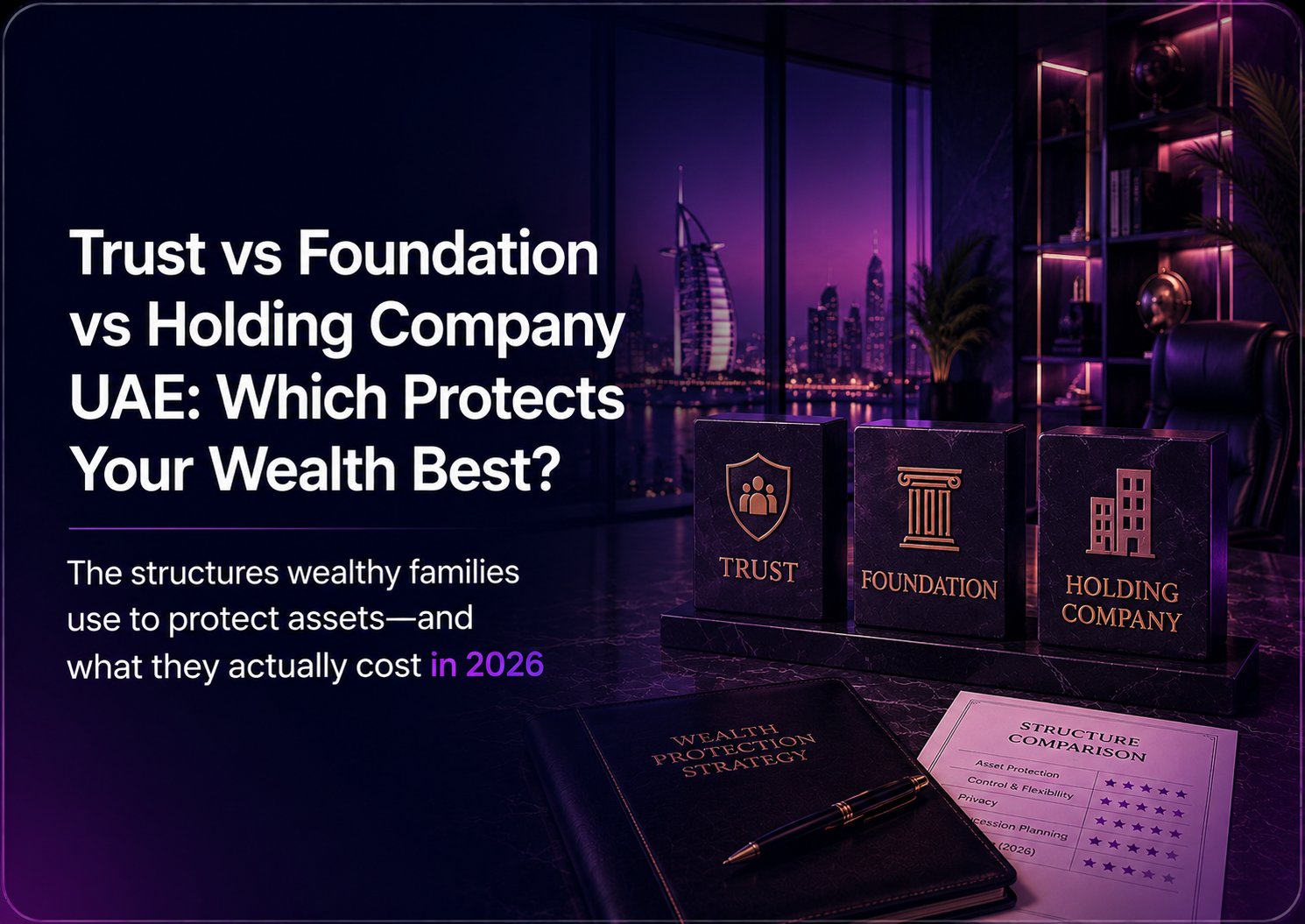 Trust vs Foundation vs Holding Company UAE: Which Protects Your Wealth Best?